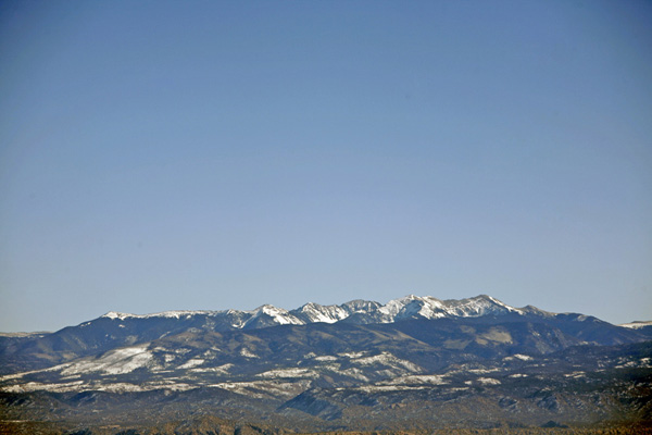 Santa Fe Skyline on a snowy sunny day